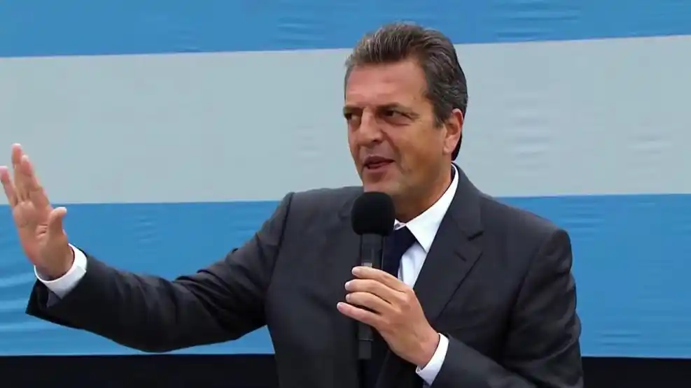 El ministro de economía y candidato presidencial, Sergio Massa