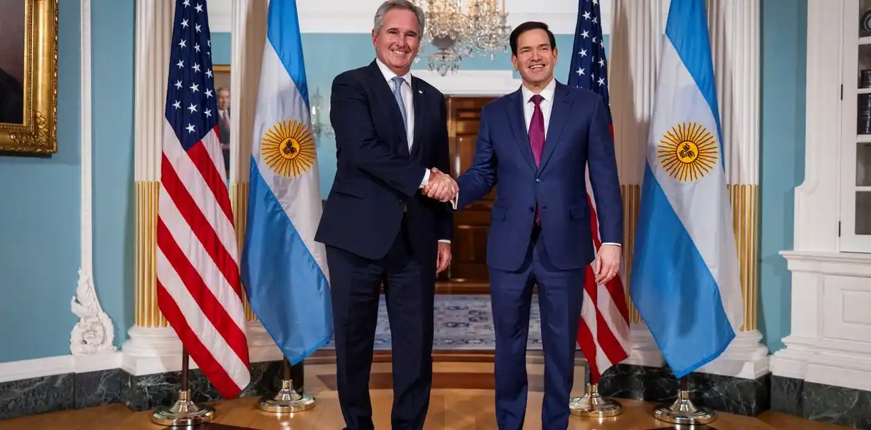 Pablo Quirno y Marco Rubio se reunieron este jueves en Washington tras la firma del acuerdo comercial entre Argentina y Estados Unidos.