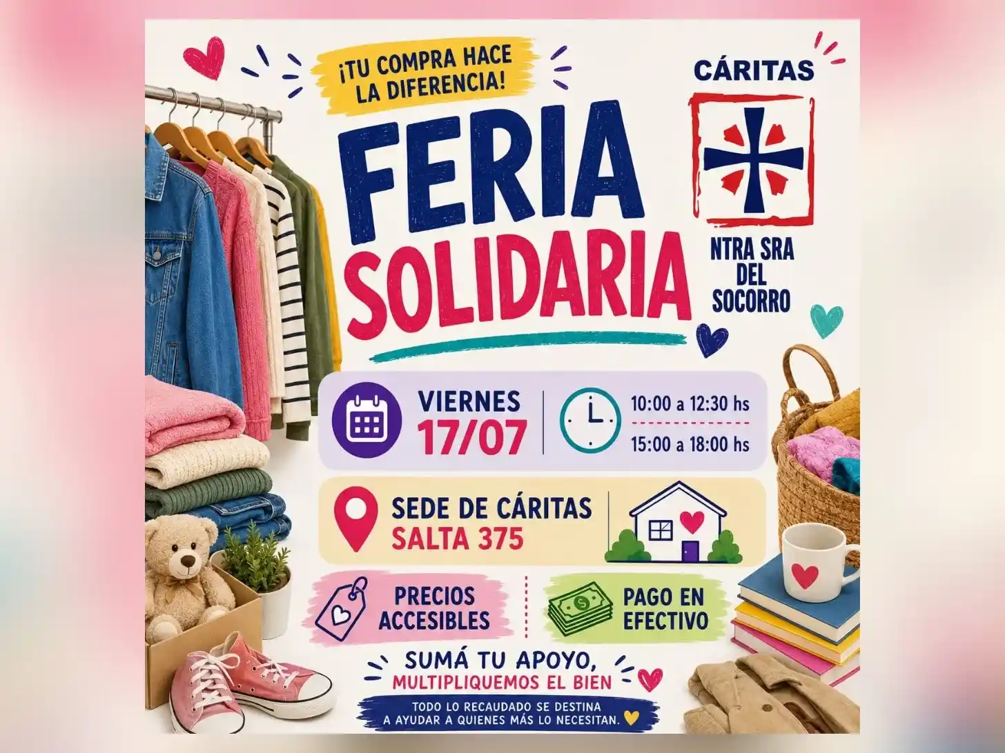 Feria solidaria en Cáritas este viernes