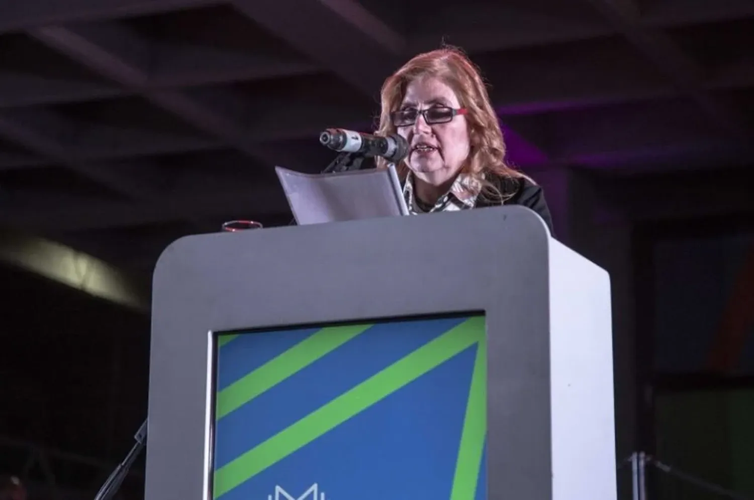 Beatriz Vignoli tuvo a su cargo las palabras de apertura de la Feria Internacional del Libro Rosario 2024, que se desarrolla hasta el 15 de septiembre en el Cultural Fontanarrosa. Foto: Guillermo Turin Bootello