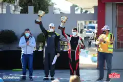 Tomás Terraza en los más alto del podio de la N9 del rally