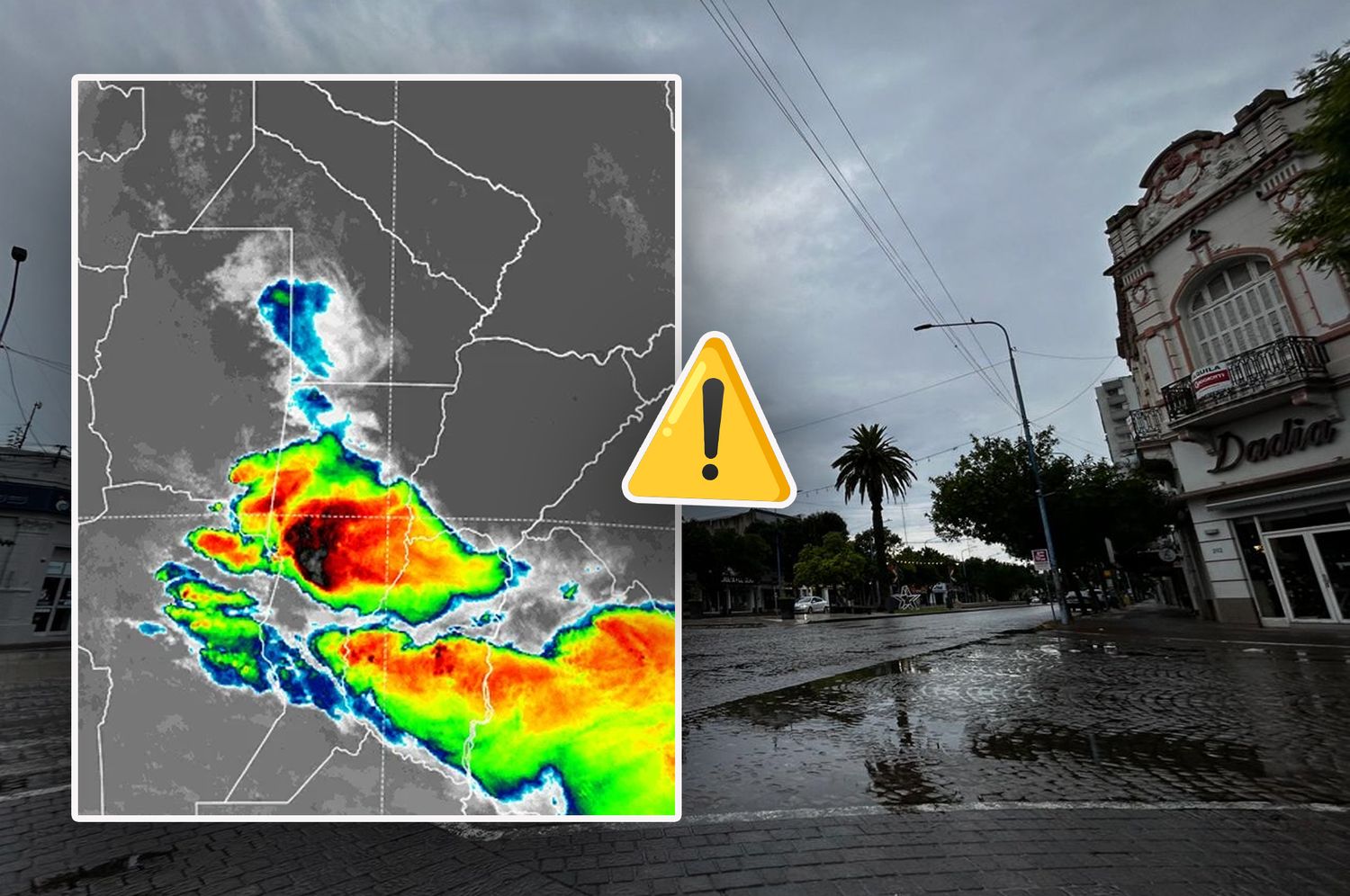 Alerta amarillo y aviso a corto plazo por tormentas fuertes y lluvias intensas: inestable amanecer en Rafaela