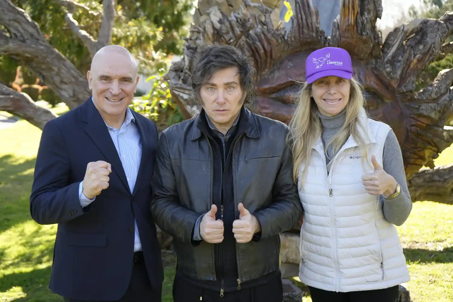 Javier Milen en la Quinta de Olivos  con su hermana y Espert