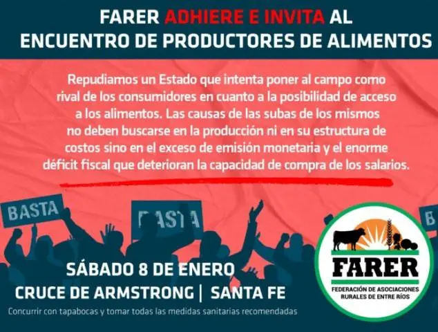 FARER estará presente  en el encuentro nacional  de productores a  realizarse en Santa Fe