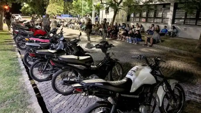 Las motos secuestradas en el megaoperativo.