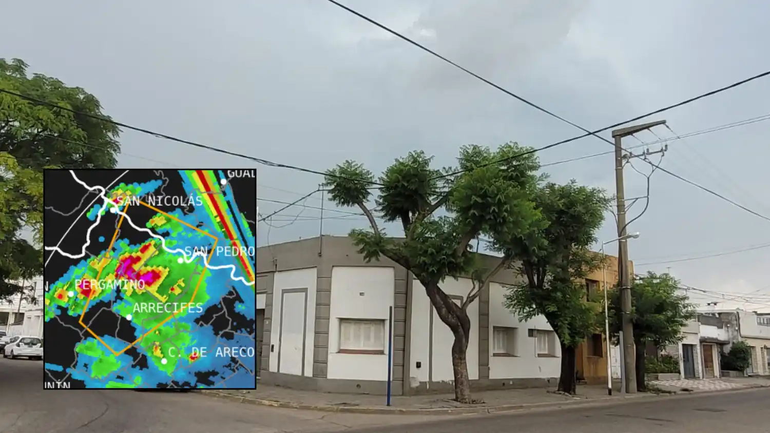 Rige una alerta a corto plazo para San Pedro por tormentas fuertes.