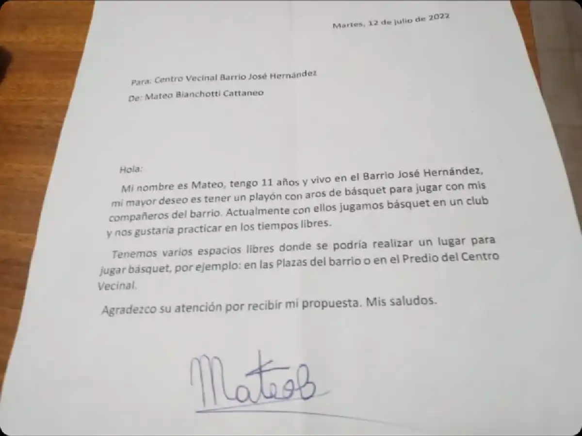 Facu Campazzo quiere cumplirle el deseo de un playón de básquet a un niño