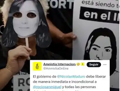 AI exige liberación de ROCÍO SAN MIGUEL (+Detalles)