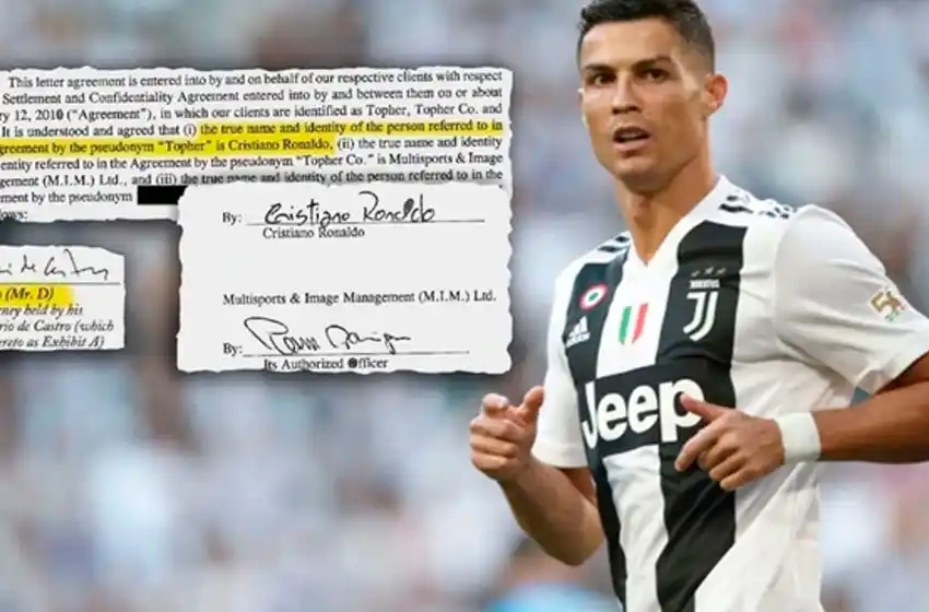 Revelan un documento que complica más a Cristiano Ronaldo por el caso de violación
