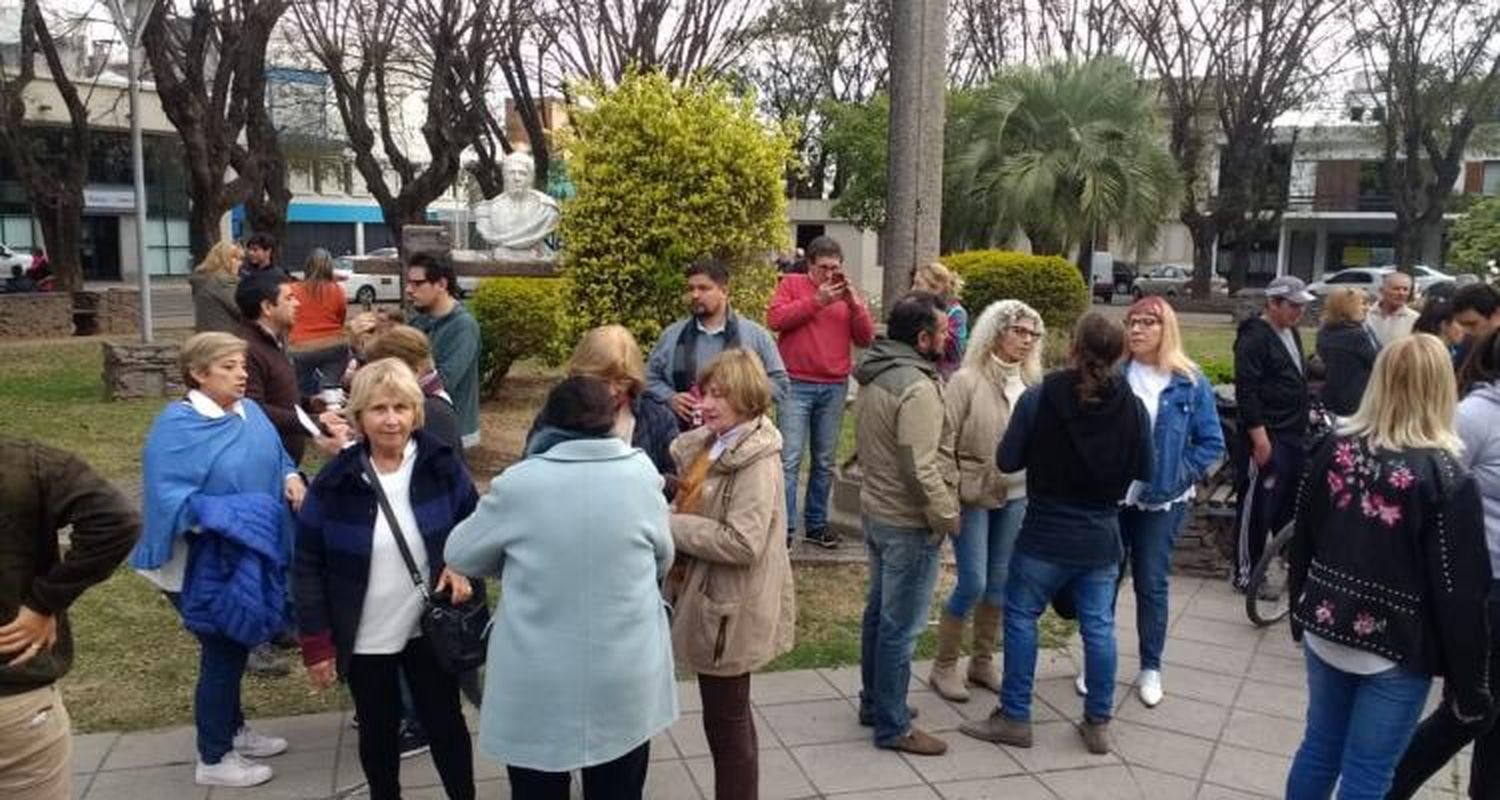 En San Pedro también hubo concentración para apoyar a Vidal en el día de su cumpleaños