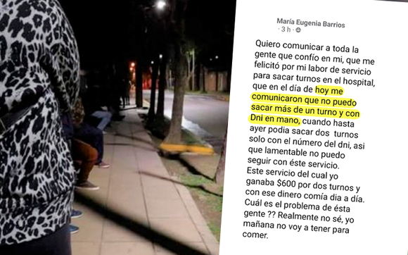 Hacía fila y sacaba turnos para el hospital, pero se lo impidieron: “La situación es terrible, cero empatía”