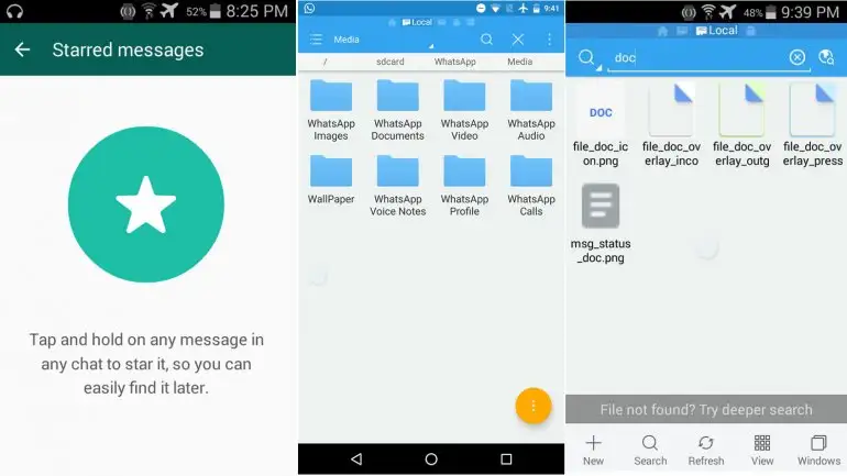 Confirmado: WhatsApp en Android permitirá marcar mensajes favoritos y enviar archivos Word y PDF
