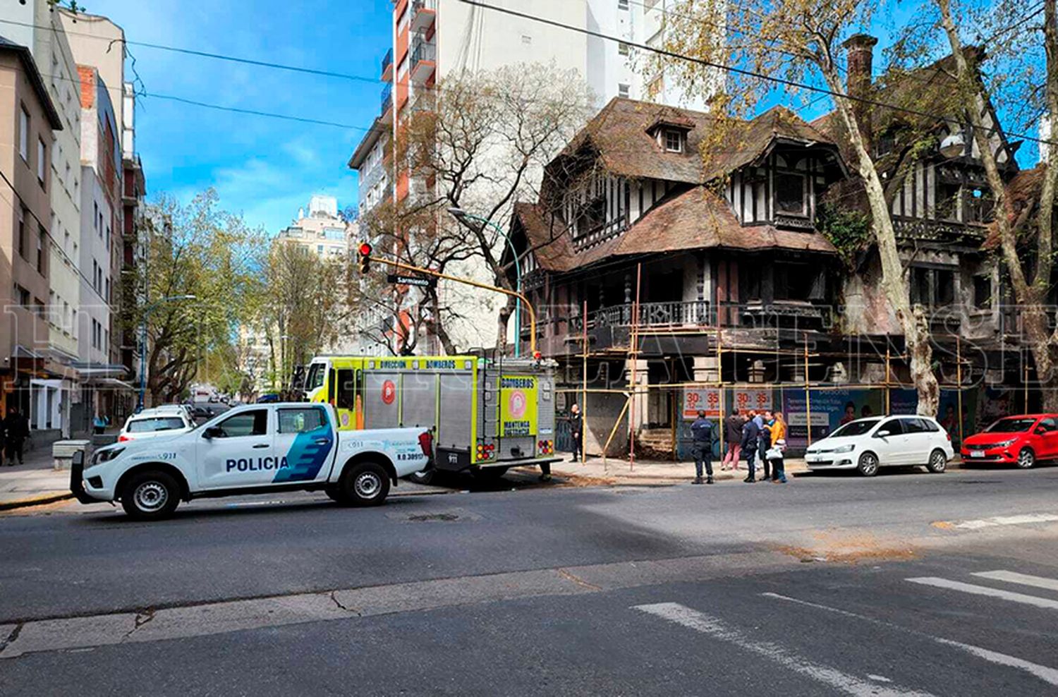 Principio de incendio en una Casona histórica de Mar del Plata