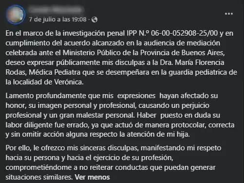 disculpas médica