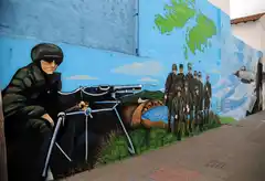 Se inauguró en la Escuela 34 un mural en homenaje a ex combatientes de Malvinas