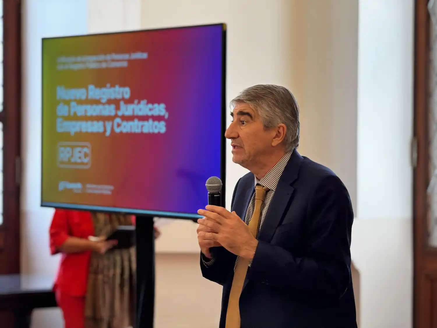 El ministro de Gobierno, Fabián Bastía, en la presentación del Registro.