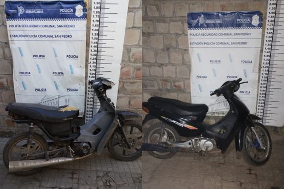 Recuperan dos motos robadas