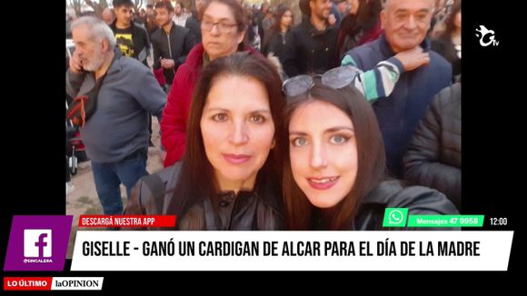 Día de la Madre: Giselle ganó un cardigan de Creaciones Alcar