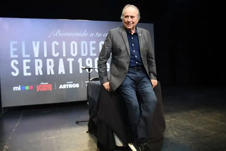 El cantante y compositor catalán Joan Manuel Serrat, de 78 años, dijo que sólo viene a la Argentina a despedirse “de los escenarios, no de la gente, ni del país, ni de los amigos”,
