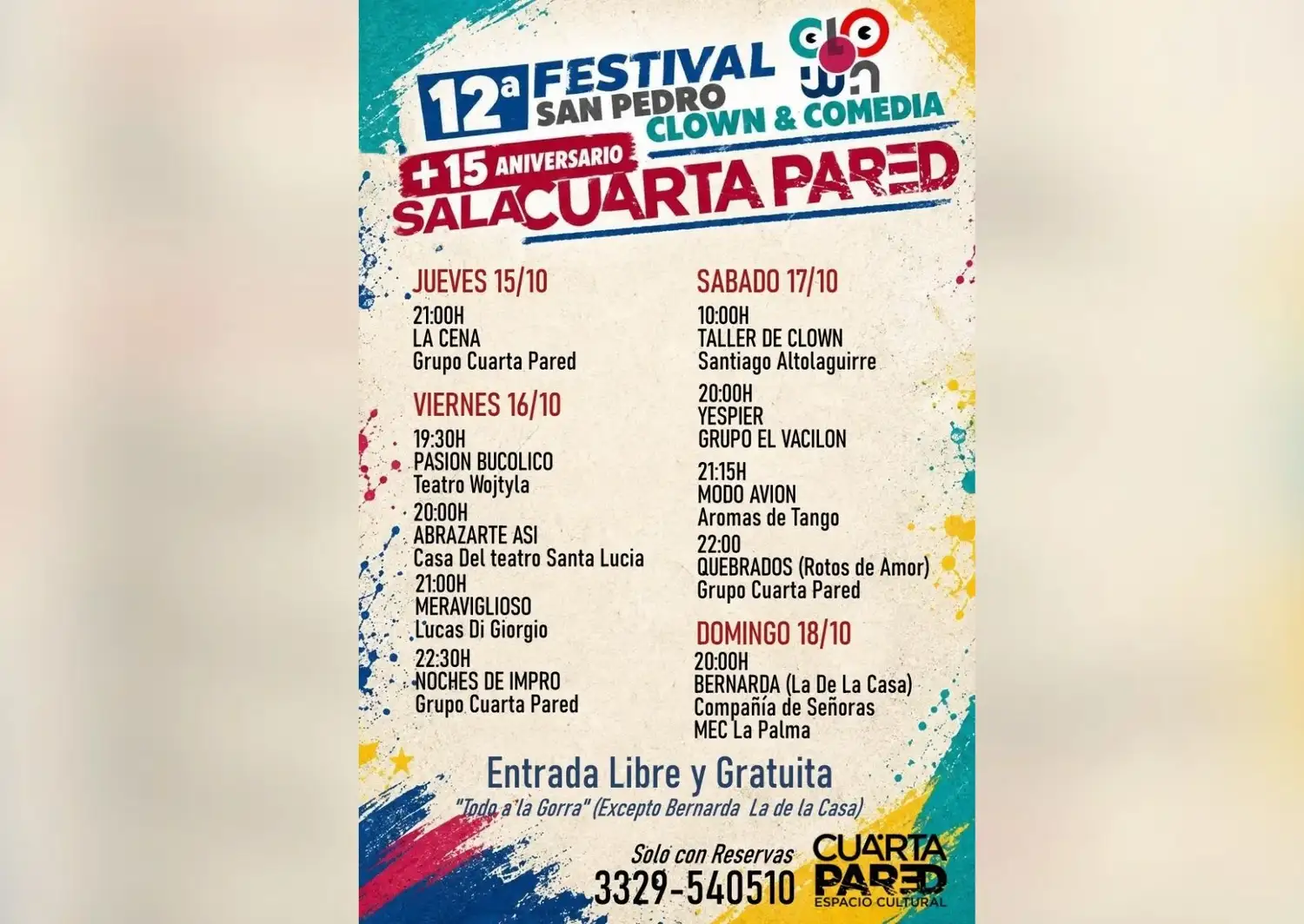 Festival Clown en Sala Cuarta Pared