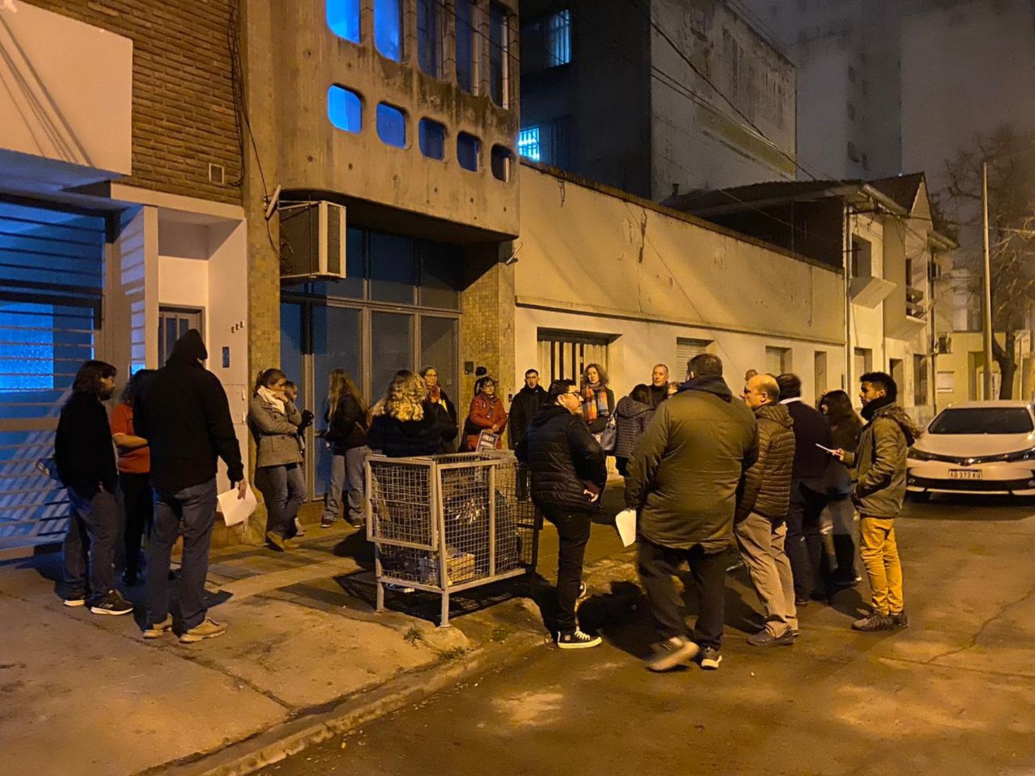 Familiares y amigos de Fredy en la previa a la audiencia del martes pasado donde se resolvió la libertad.