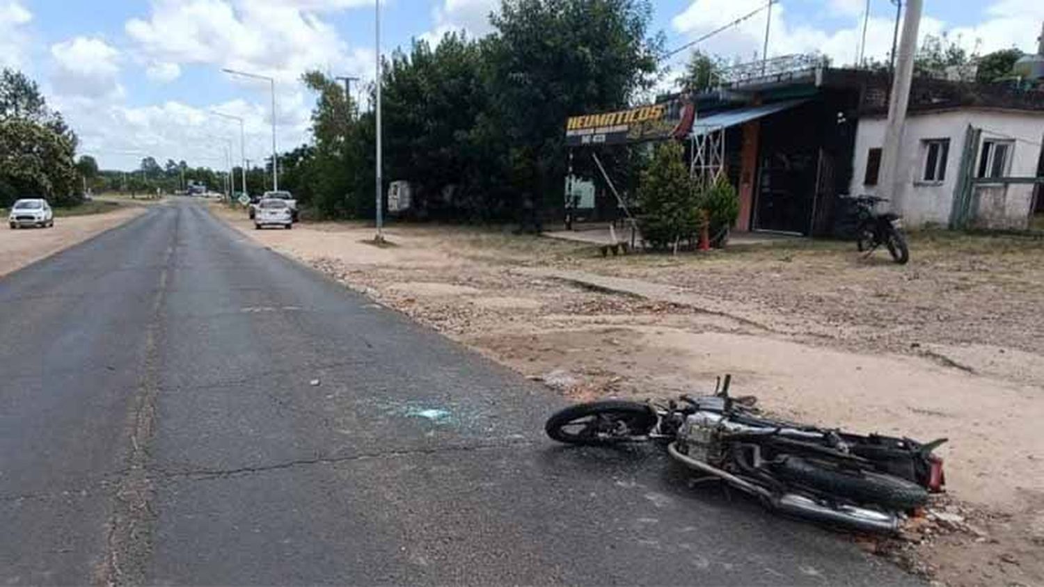 Un motociclista sufrió lesiones graves en un choque