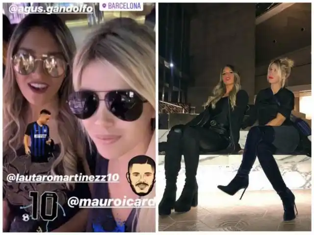 Wanda Nara y la novia de Lautaro Martínez fueron a alentar al Inter, pero su equipo perdió 