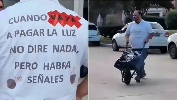 Recibió una boleta de luz de $840.000 y fue a pagar con la plata en una carretilla: “Son todos mis ahorros”