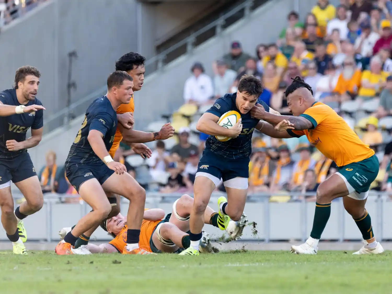 Derrota 28 a 24 del equipo argentino en Townsville.Foto:Los Pumas en X