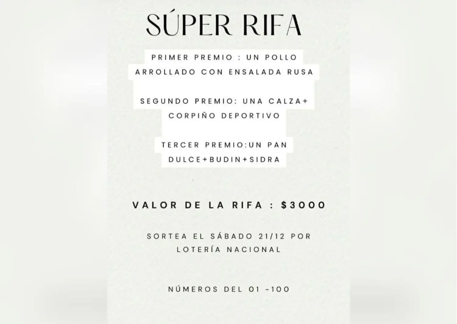Rifa solidaria para Antonela