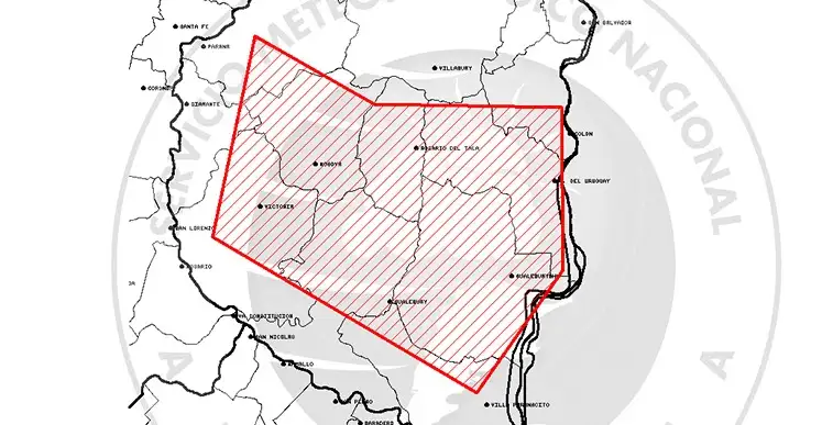 Alerta por granizo en Gualeguaychú 