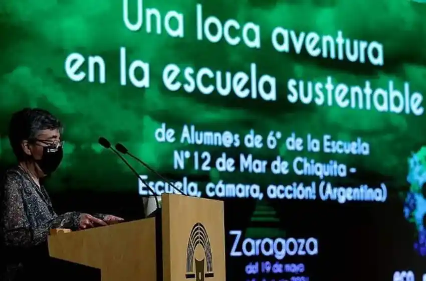 La Escuela Sustentable de Mar Chiquita llegó a España y presentó un corto que salió ganador