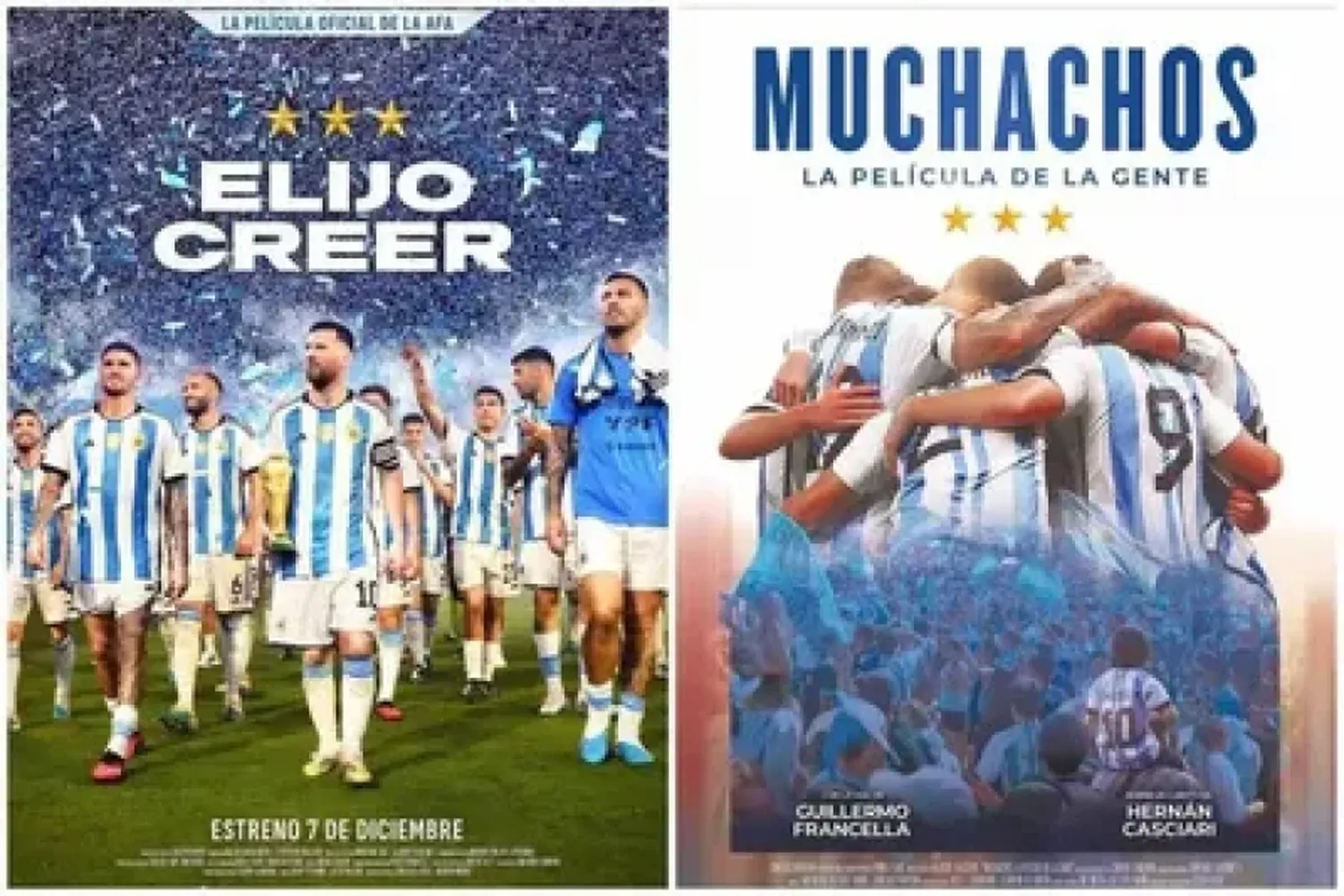 "Elijo Creer" y "Muchachos...", dos películas para revivir la gloria de Qatar 2022