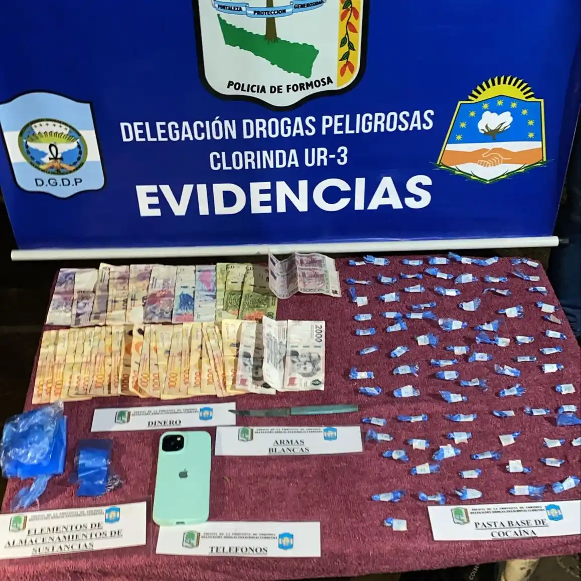 Desarticularon dos centros de venta de droga en el barrio 25 de Mayo