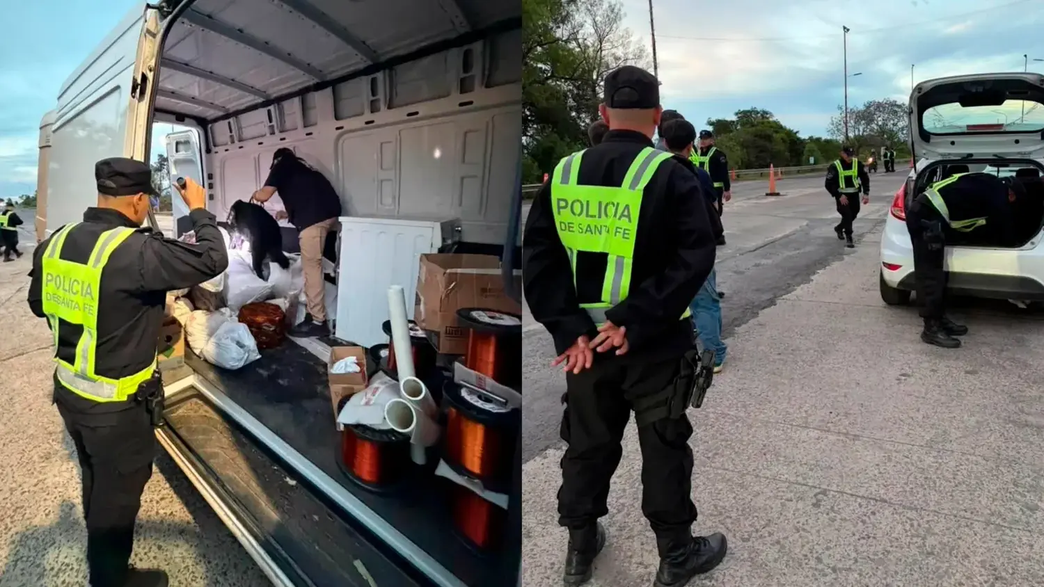 La Policía de Santa Fe y la Policía del Chaco ejecutaron un operativo blindaje conjunto en rutas