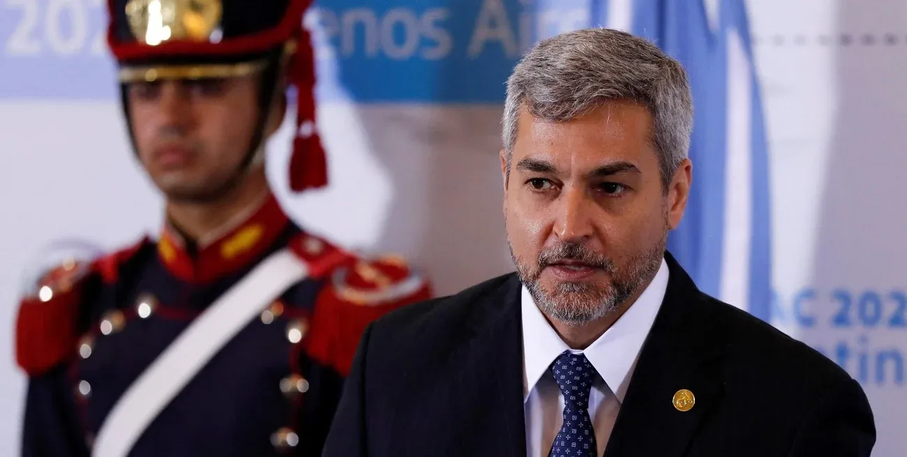 Mario Abdo Benítez en enero de 2023 durante la cumbre de la CELAC en Argentina. Crédito: REUTERS/Agustin Marcarian.
