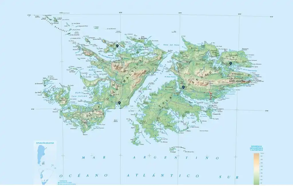 Cartografía actualizada de las Islas Malvinas