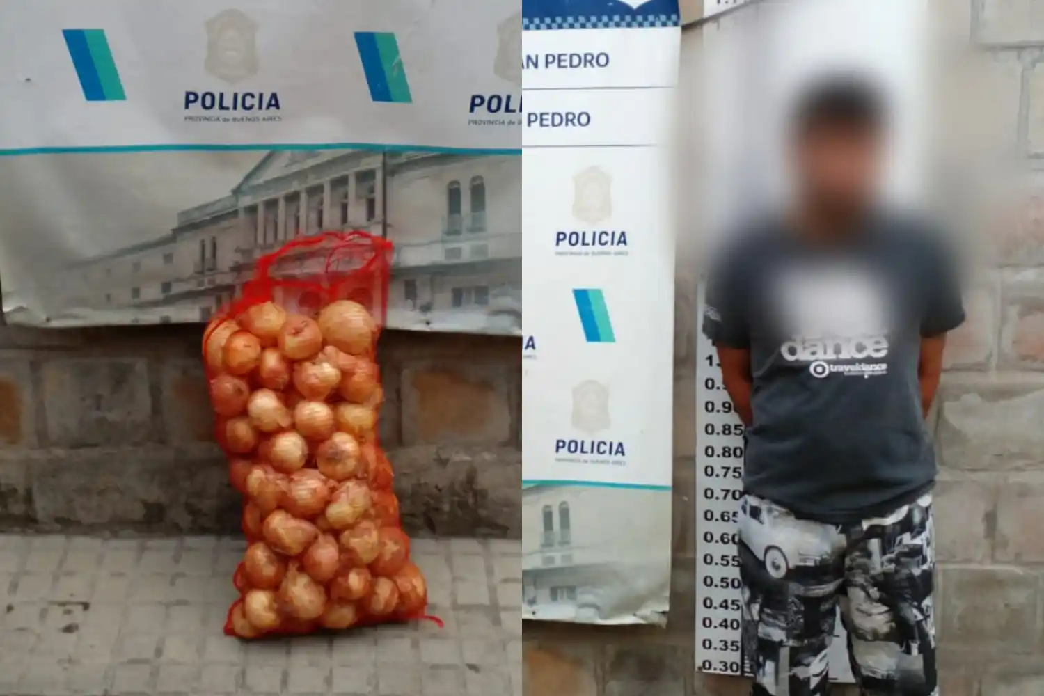 Robó una bolsa de cebollas de una despensa y lo detuvieron