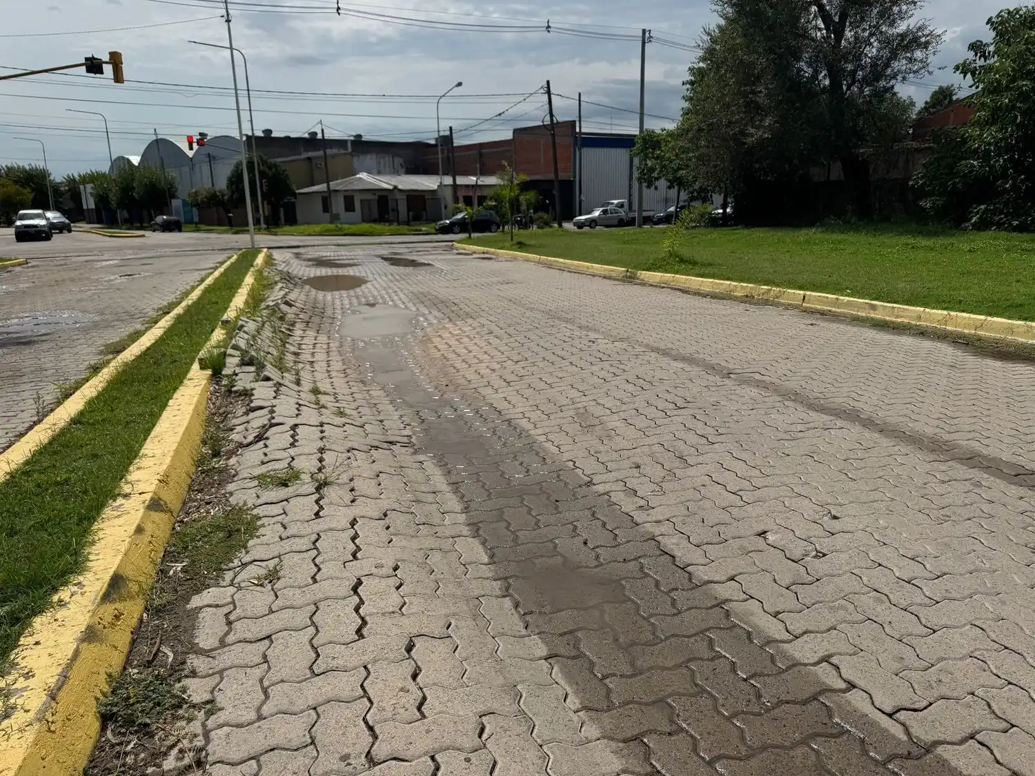 adoquines en la nueva terminal