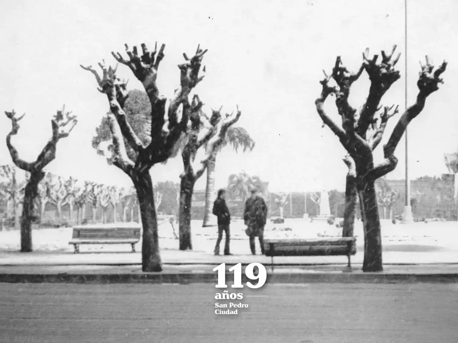Una de las nevadas sobre San Pedro, en 1973. El 25 de julio La Opinión y Sin Galera ofrecerán un programa especial por los 119 años de la declaración San Pedro Ciudad.