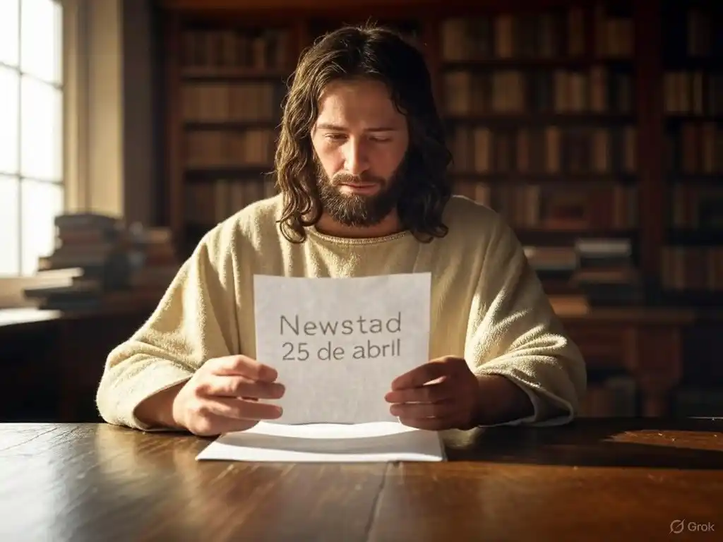 Santoral. Francisco, leyendo el Santoral del 25 de abril.