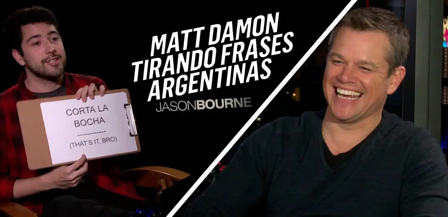 Matt Damon pronuncia frases argentas