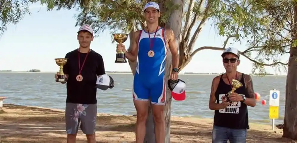 Inda terminó tercero en el Provincial de Acuatlón