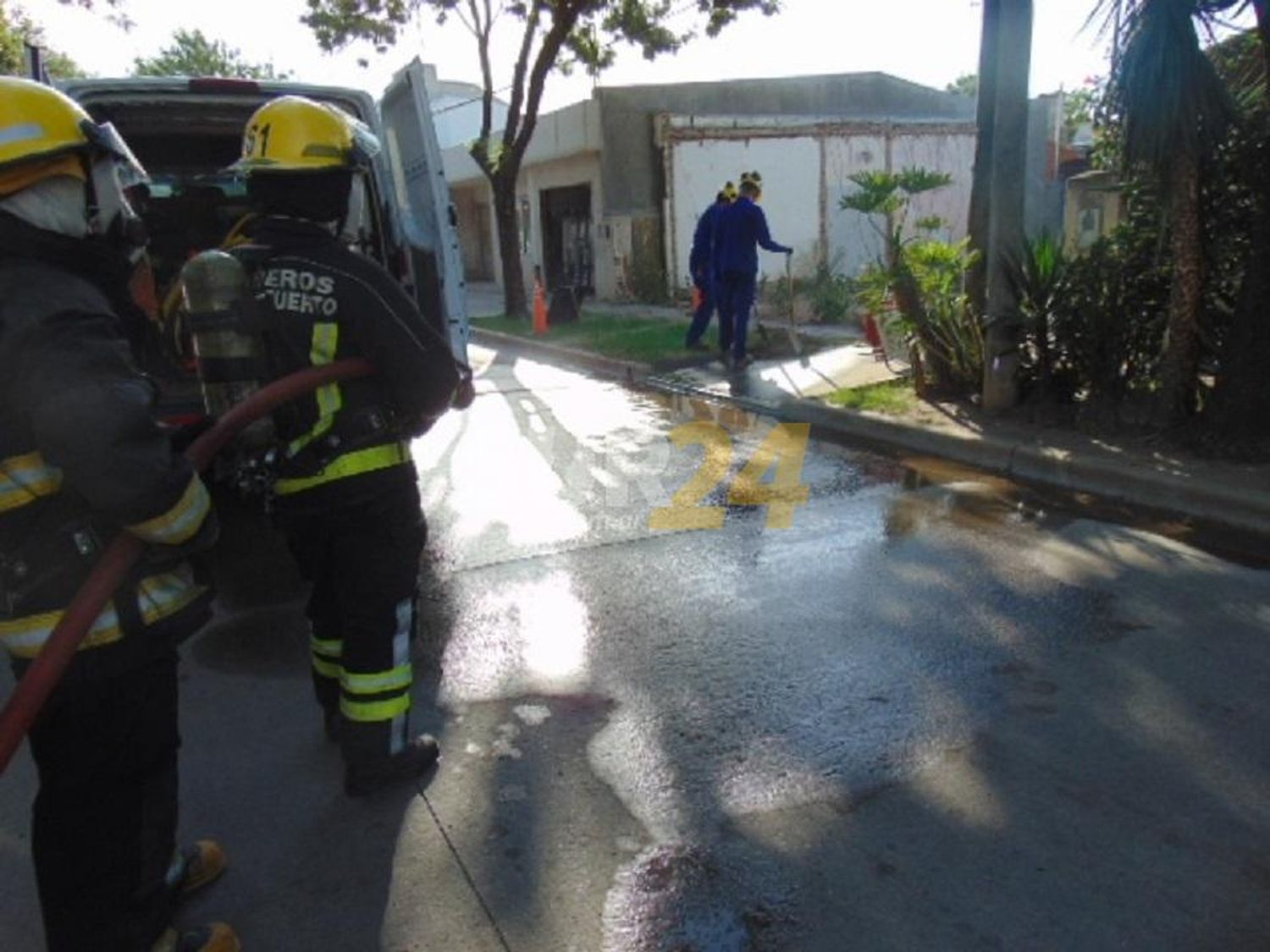 Bomberos de Venado contuvieron escape de gas en casilla domiciliaria desmantelada