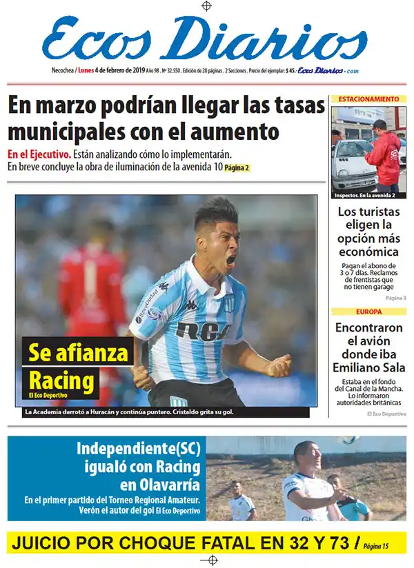 Tapa del 4 de febrero de 2019