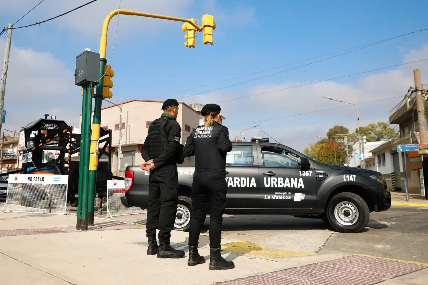 La Guardia Urbana de La Matanza interviene en tareas de prevención.
