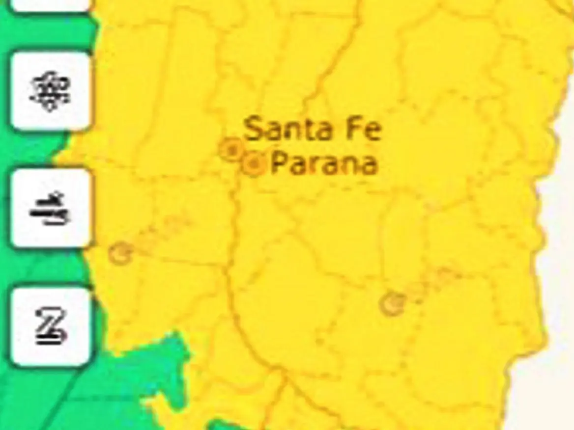 Alerta meteorológica por tormentas fuertes para hoy miércoles y mañana jueves