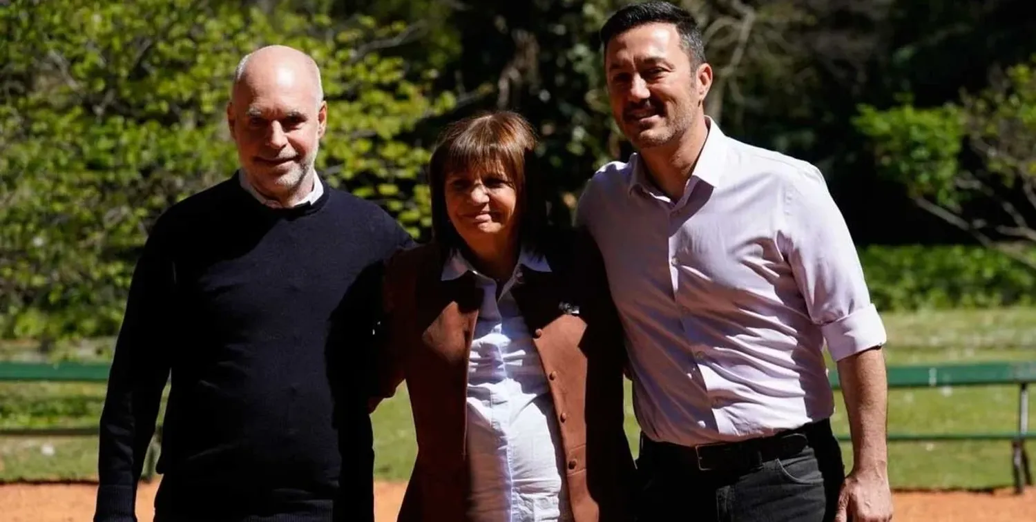 Horacio Rodríguez Larreta, Patricia Bullrich y Luis Petri.