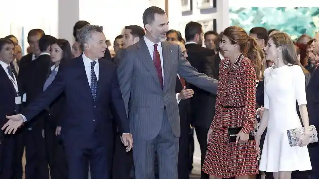 Macri participó junto a los reyes de la inauguración de ARCOMadrid