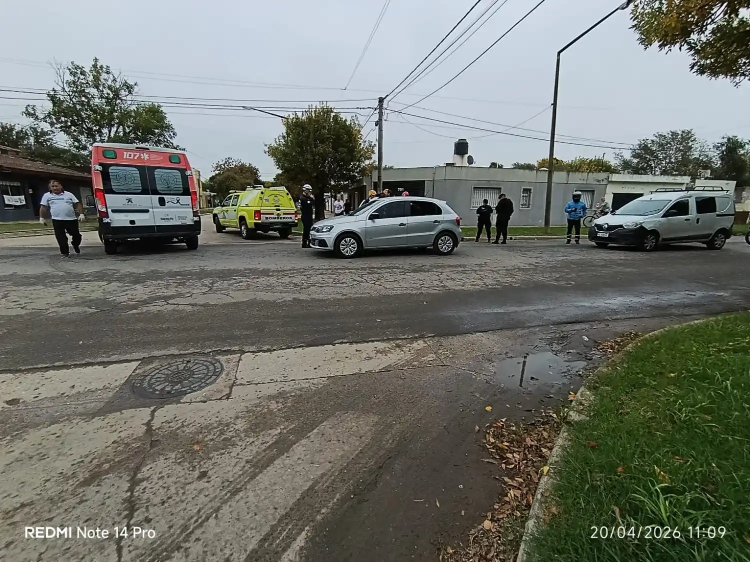 Choque con una mujer herida.